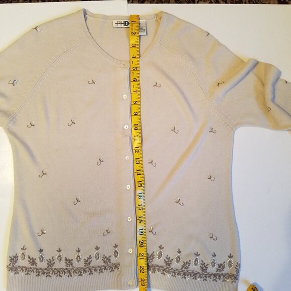 Paul Harris Design Embroidery Beaded Cardigan Large - Picture 15 of 15